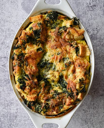 Spinach & Cheese Strata