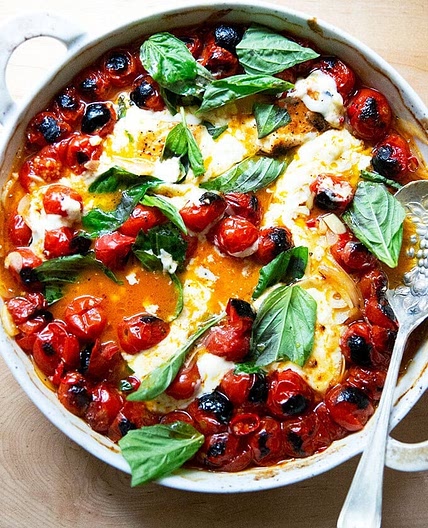 Baked Feta with Cherry Tomatoes