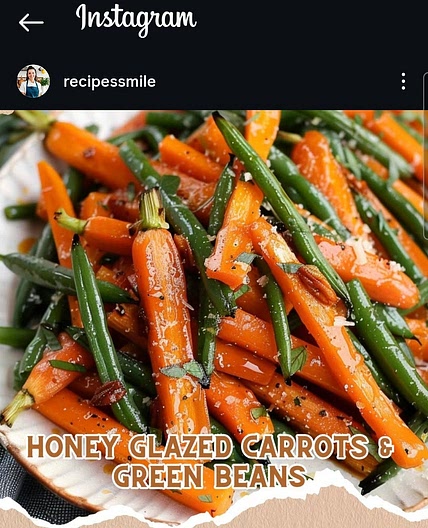Honey Glazed Carrots and Green Beans