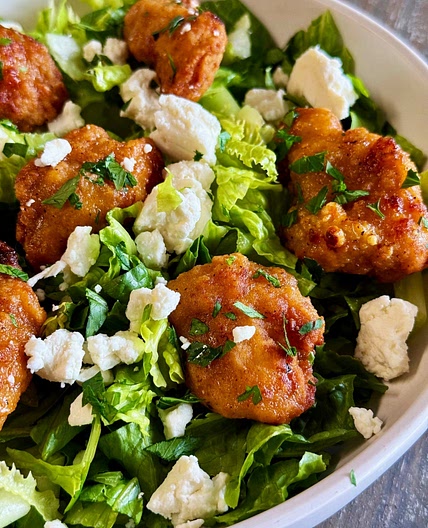 Lemon Hot Honey Chicken Salads