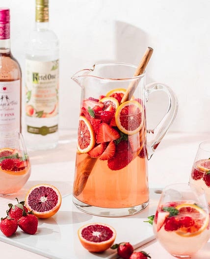 Pink Sangria with Rosé Wine