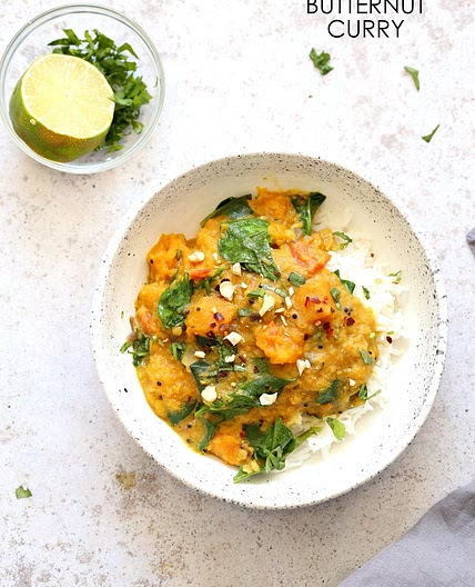 Instant Pot Lentil Butternut Squash Curry