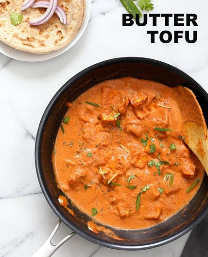 Butter Tofu Paneer - Restaurant Style Tofu Butter Masala Recipe