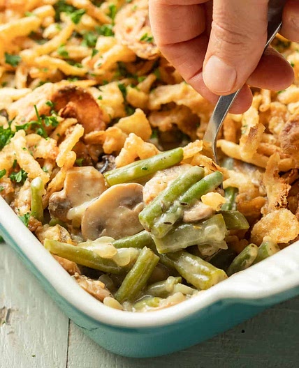 Classic Vegan Green Bean Casserole