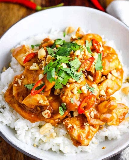 Satay Chicken and Rice
