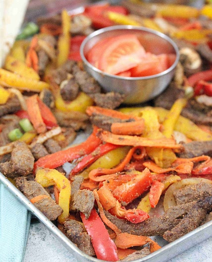 Dairy-Free Sheet Pan Steak Fajitas