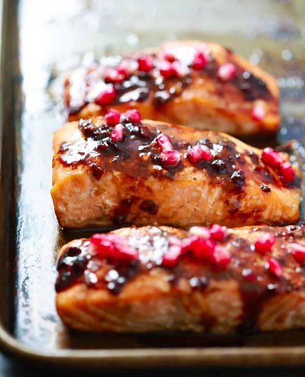 Pomegranate Glazed Salmon Recipe