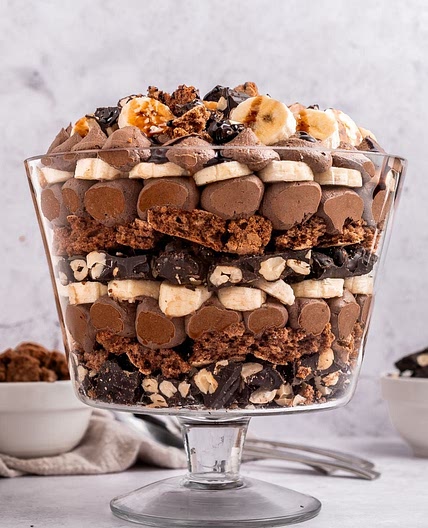 Trifle With Chocolate, Bananas, And Cashews (GF)