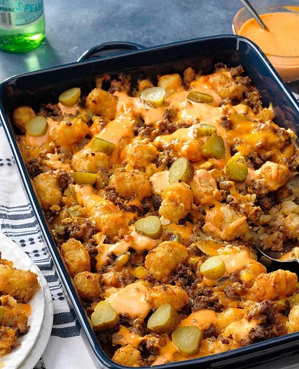 Cheeseburger Tater Tot Casserole