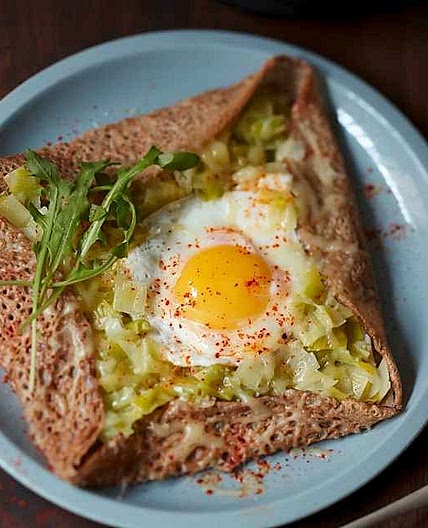 Galettes bretonnes aux poireaux