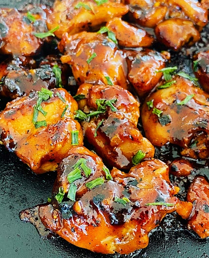 Blackstone Hot Honey BBQ Chicken Bites
