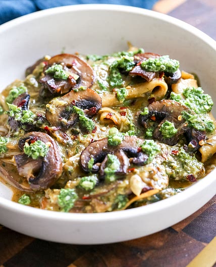 Vegan Pesto Skillet Lasagna