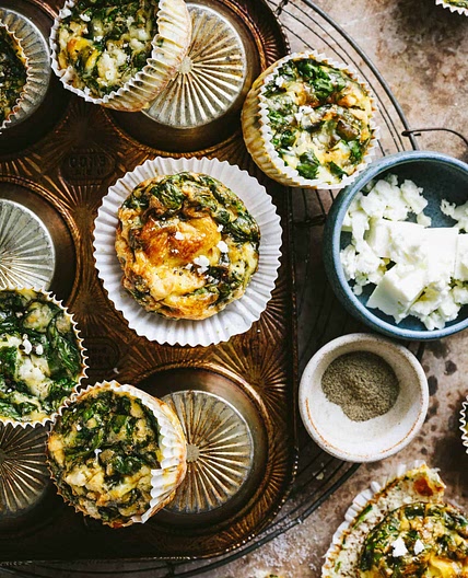 Spinach Feta Egg Muffins