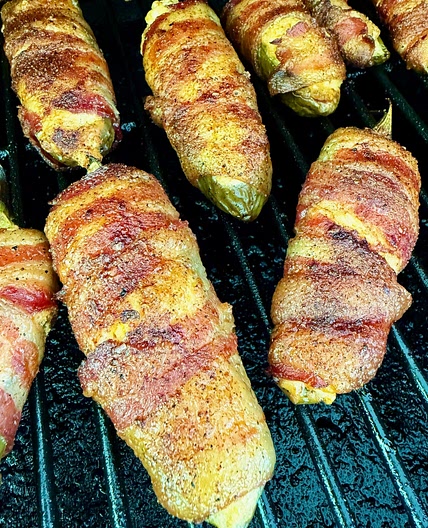Smoked Pineapple Sriracha Jalapeno Poppers