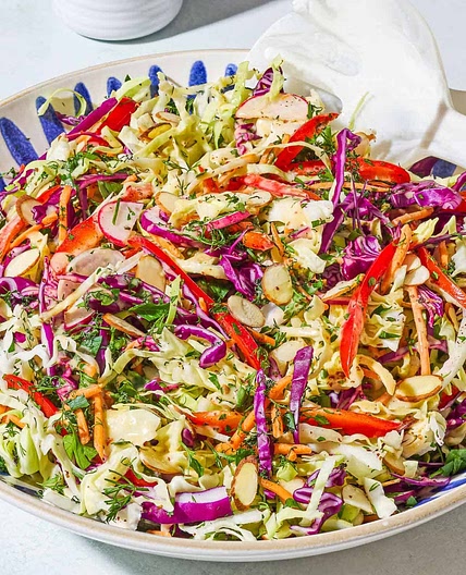 Crunchy Cabbage Salad with Dijon-Lime Vinaigrette