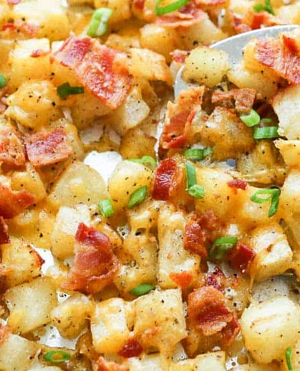 Crispy Cheese and Bacon Potatoes