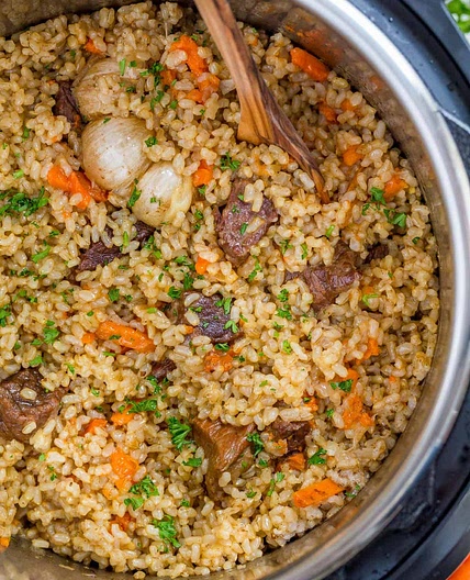 Instant Pot Rice (Beef Plov)