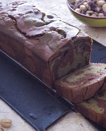 Plumcake al pistacchio variegato al cioccolato