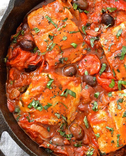 One Pan Mediterranean Cod