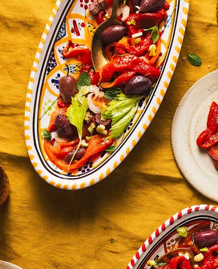 Italian roasted peppers recipe - antipasto or side dish