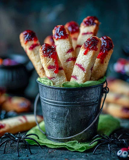 Scary Bloody Finger Cookies