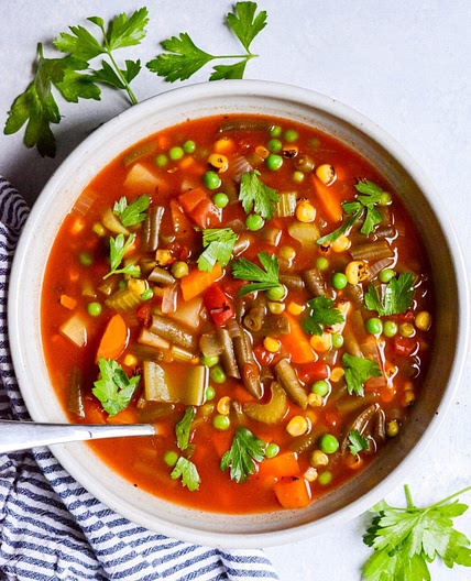 Easy Slow Cooker Vegetable Soup (Dump and Go!)