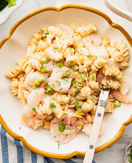 Dump-and-Bake Shrimp Alfredo
