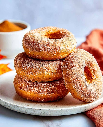 Baked Pumpkin Cottage Cheese Donuts