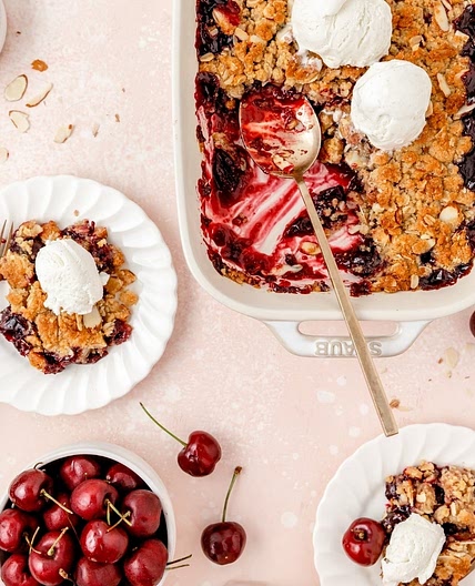 Cherry Almond Crisp