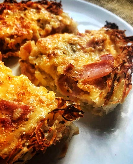Hash brown crust quiche lorraine