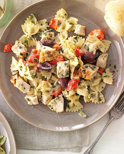 Cheesy Bow Tie Chicken