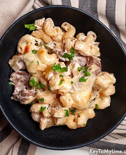 BEST Philly Cheesesteak Pasta Recipe