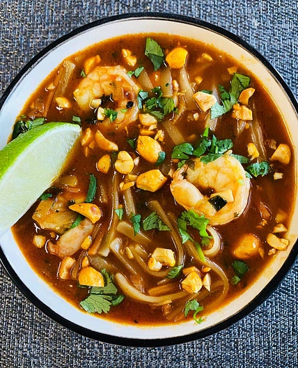 Shrimp Pad Thai Soup