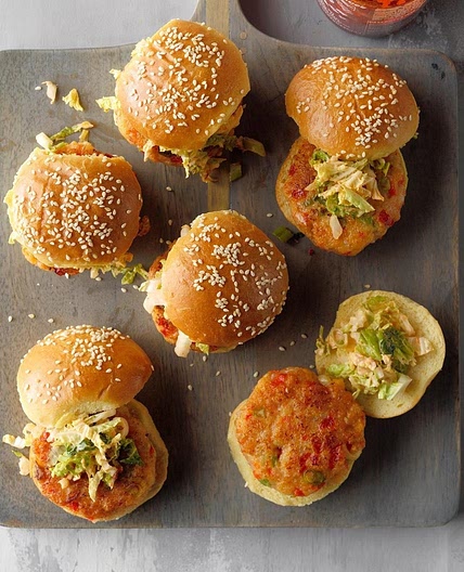 Bang Bang Shrimp Cake Sliders