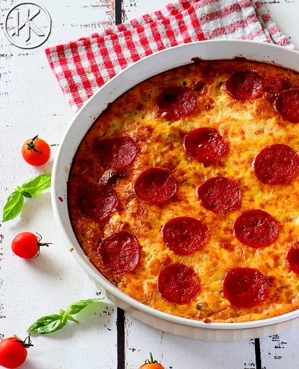 Keto Cheeseburger Pizza Frittata