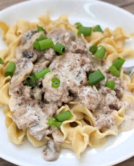 Instant Pot Ground Beef Stroganoff