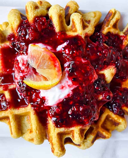 Healthy Oat Flour Waffles