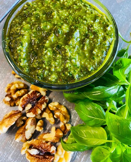 Healthy Basil Walnut Pesto