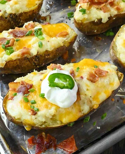 Bacon Jalapeno Twice Baked Potatoes