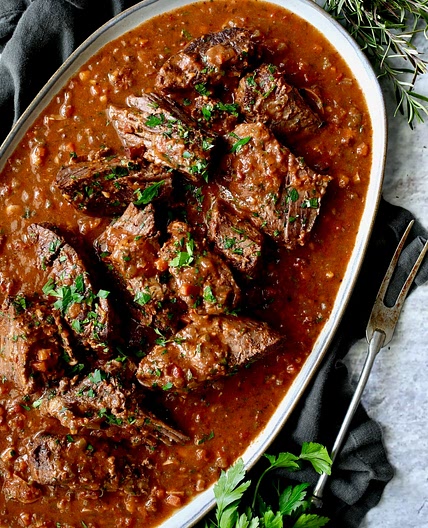 Italian Pot Roast (Stracotto) and Oven-Baked Gorgonzola Polenta
