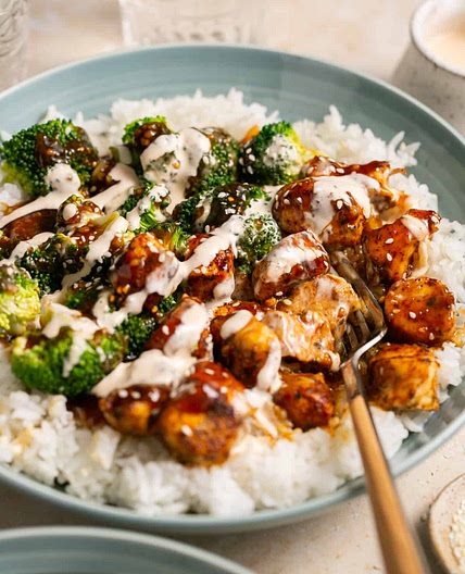 Sticky Chicken Rice Bowls