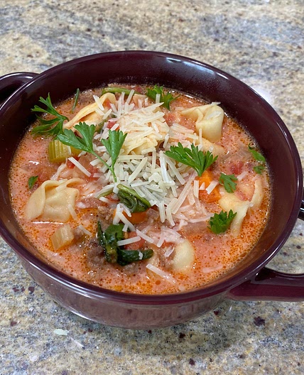 Sausage Tortellini Soup - Slow Cooker