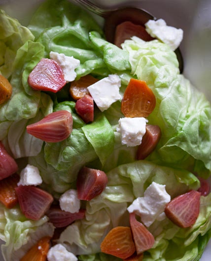 Bibb Lettuce, Roasted Beets, and Feta Cheese