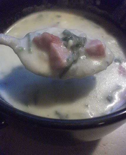 Homemade Potato Soup Recipe w/ Spinach & Sausage