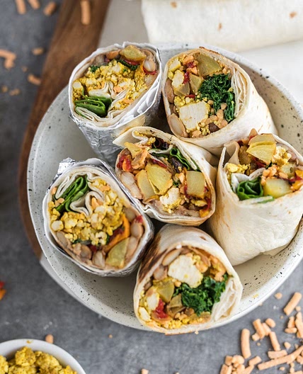 Freezer-Friendly Breakfast Burritos (Vegan)