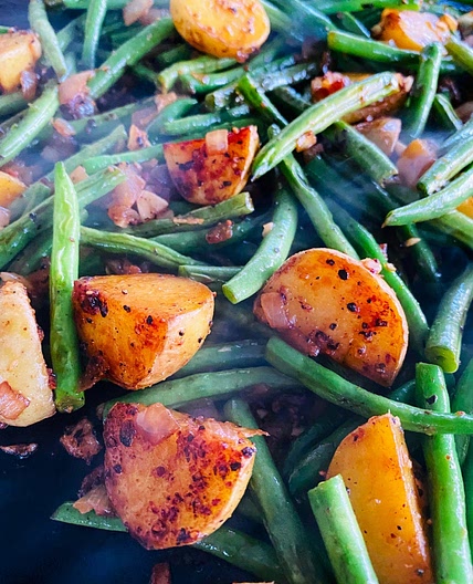 Blackstone Green Beans and Potatoes