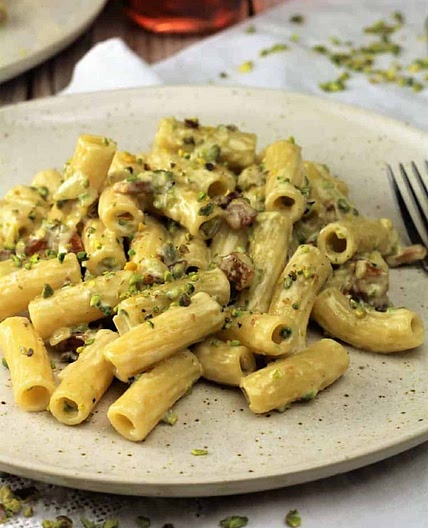 Sicilian Pasta with Creamy Pistachio Sauce