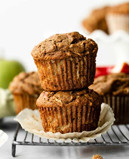 Healthy Whole Wheat Apple Muffins