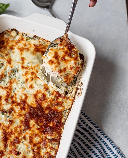 Spinach Artichoke Chicken Casserole (Dump-and-Bake)