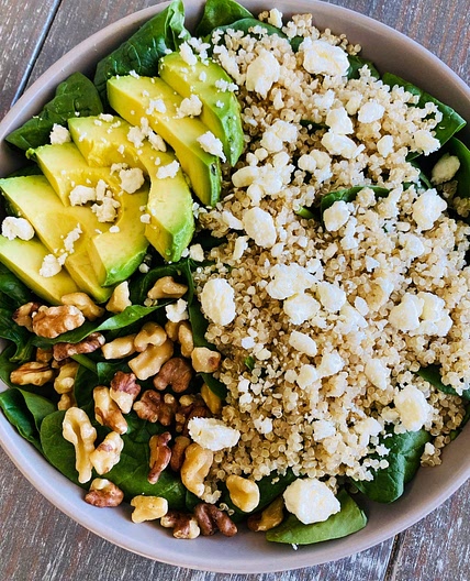 Spinach Quinoa Glow Bowls